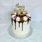 Fresh cream chocolate drip cake