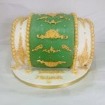 Dholki shaped mehndi celebration cake