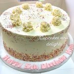 Buttercream cake decorated with sprinkles