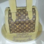 Louis vuitton bag shaped cake