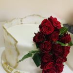 One tier wedding cake